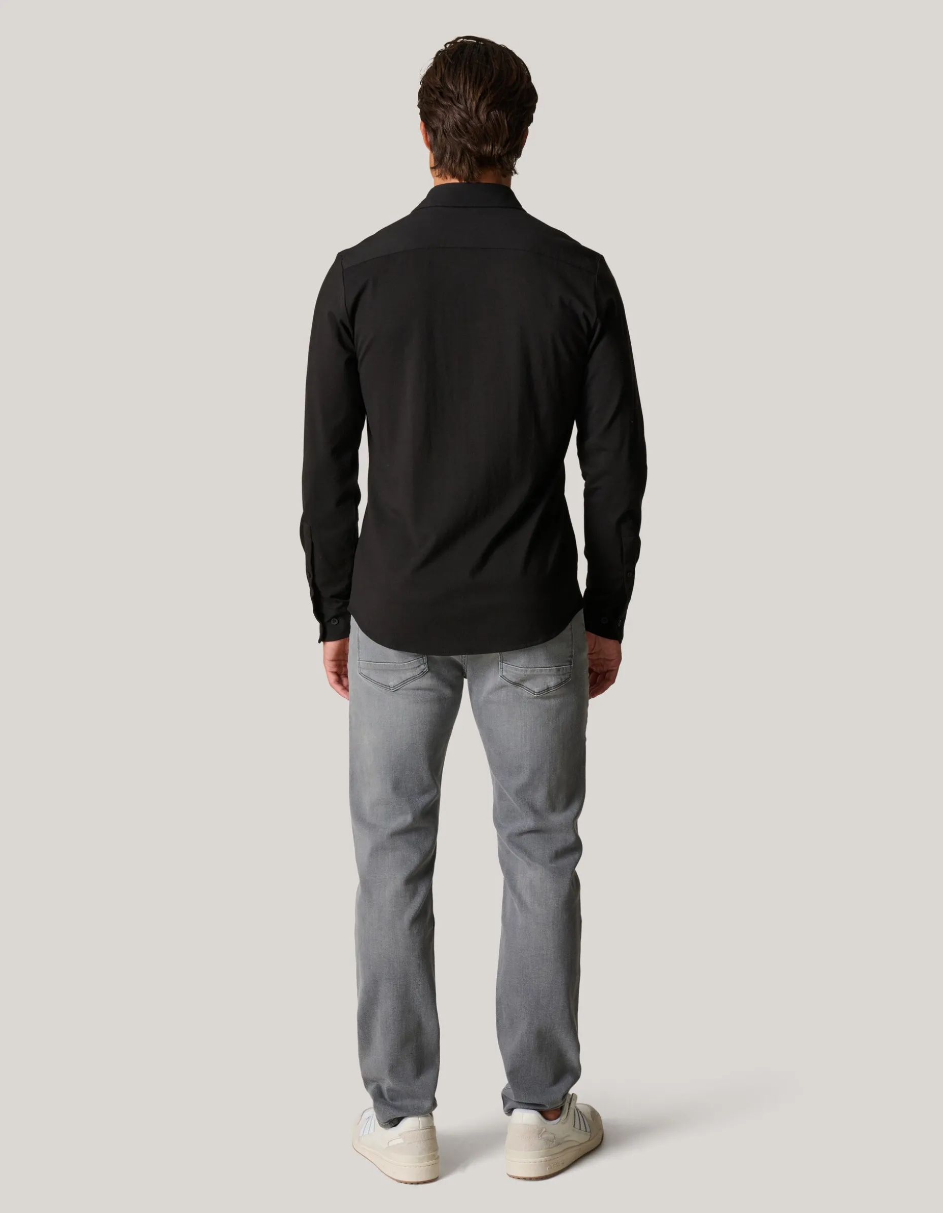 Jersey Overhemd Zwart
