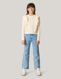 Kabel Ruffle Top Gebroken Wit