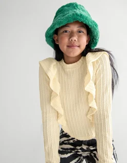 Kabel Ruffle Top Gebroken Wit