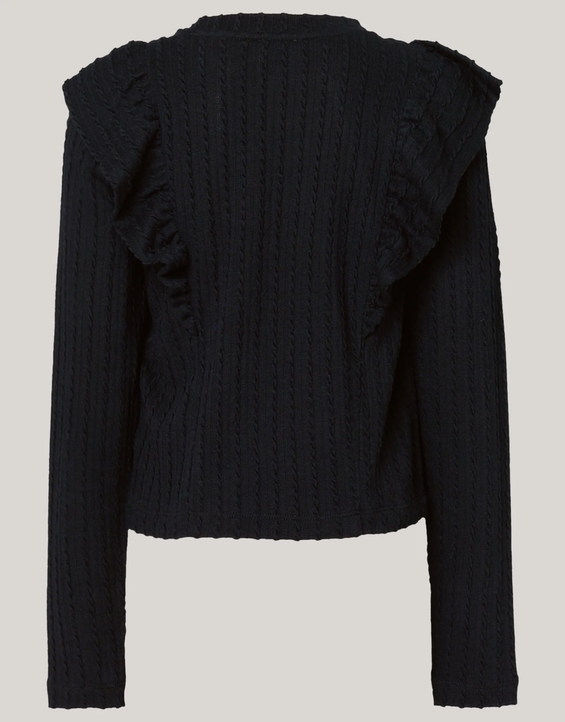 Kabel Ruffle Top Zwart