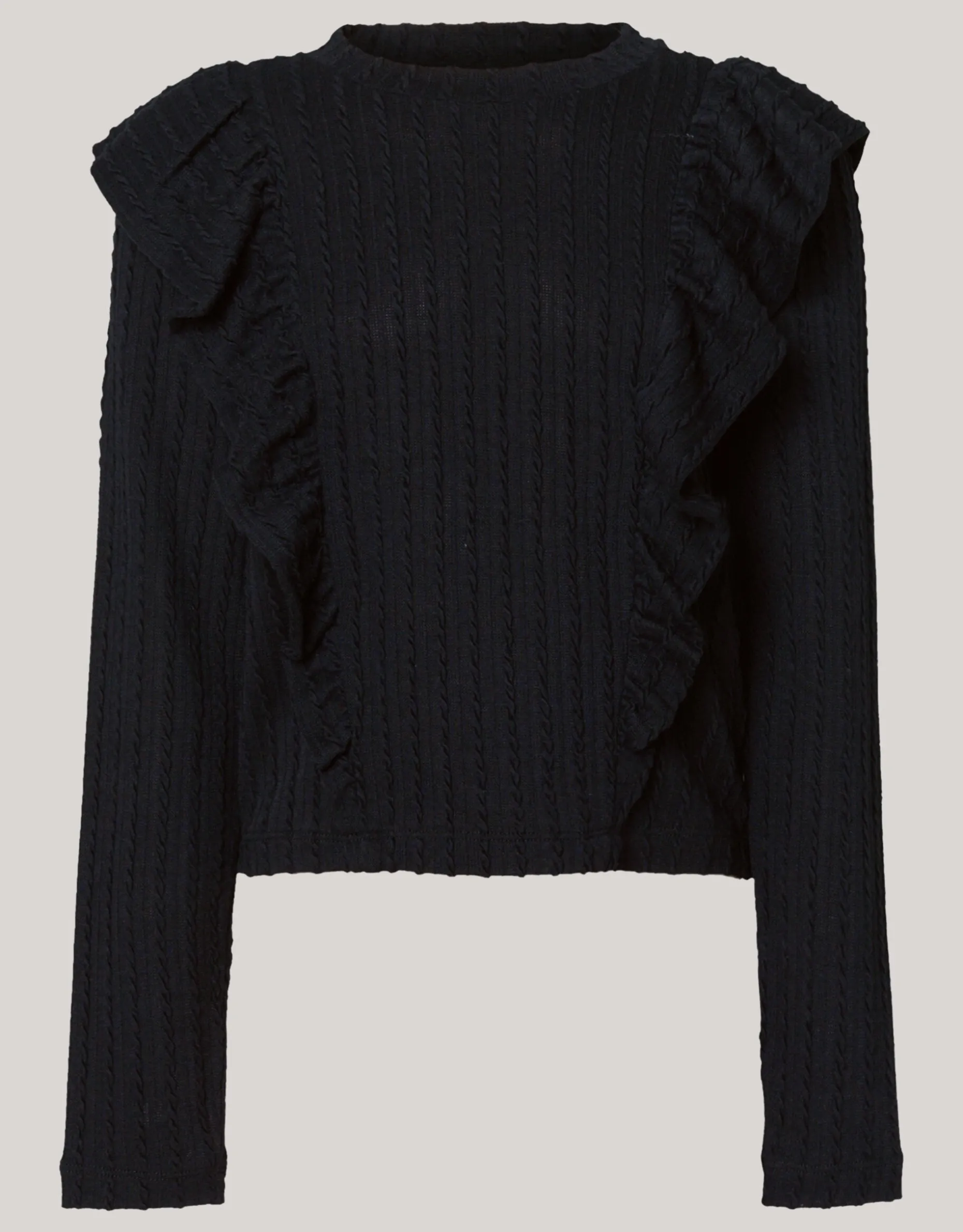 Kabel Ruffle Top Zwart