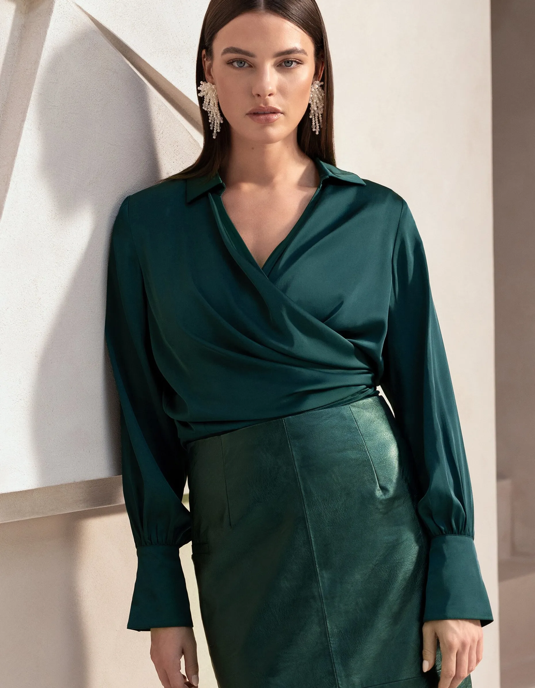 Knot Blouse Groen By Mieke