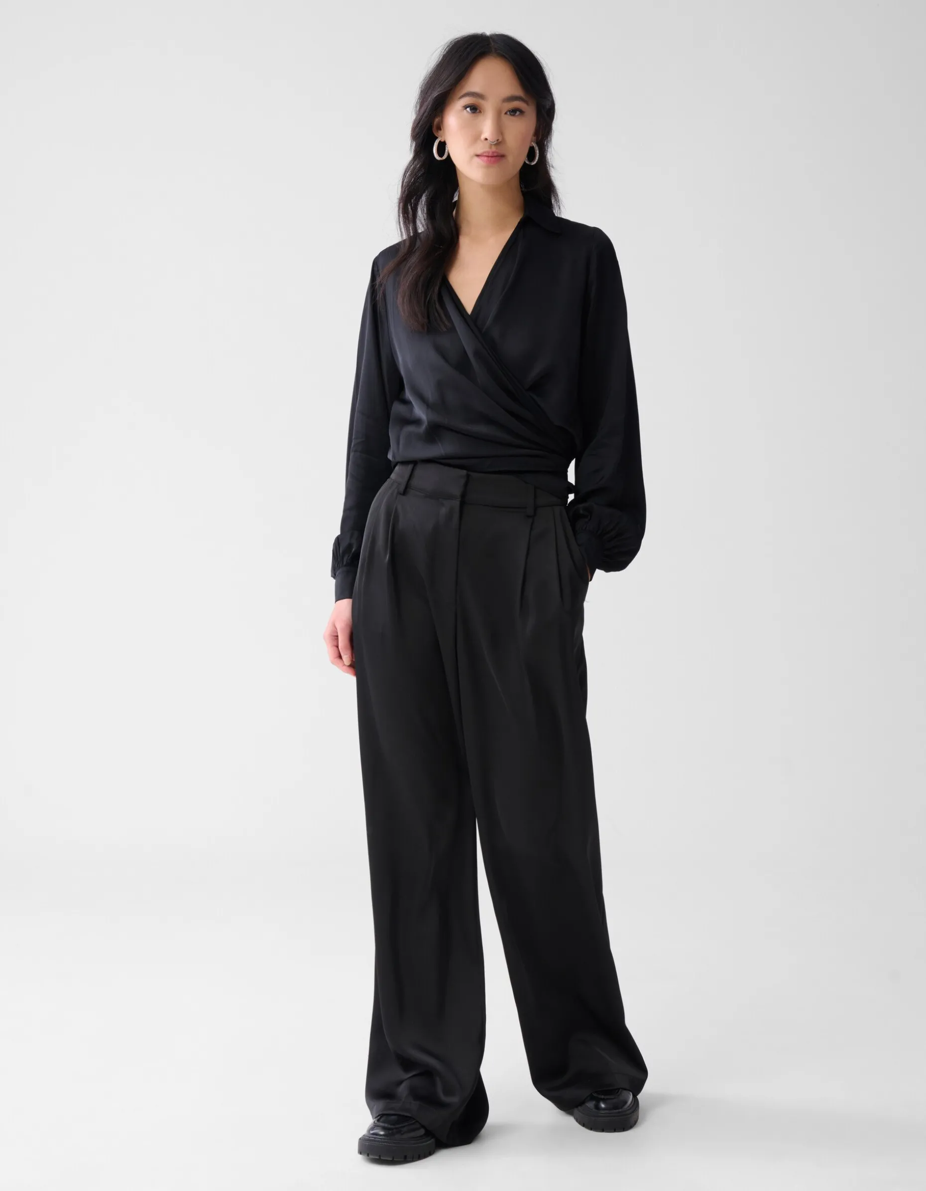 Knot Blouse Zwart