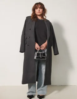 Lange Trenchcoat Donkergrijs By Fred