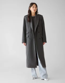 Lange Trenchcoat Donkergrijs By Fred