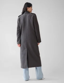 Lange Trenchcoat Donkergrijs By Fred