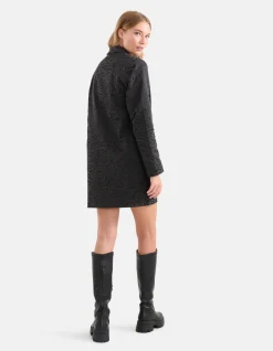 Leopard Blazer Jurk Zwart