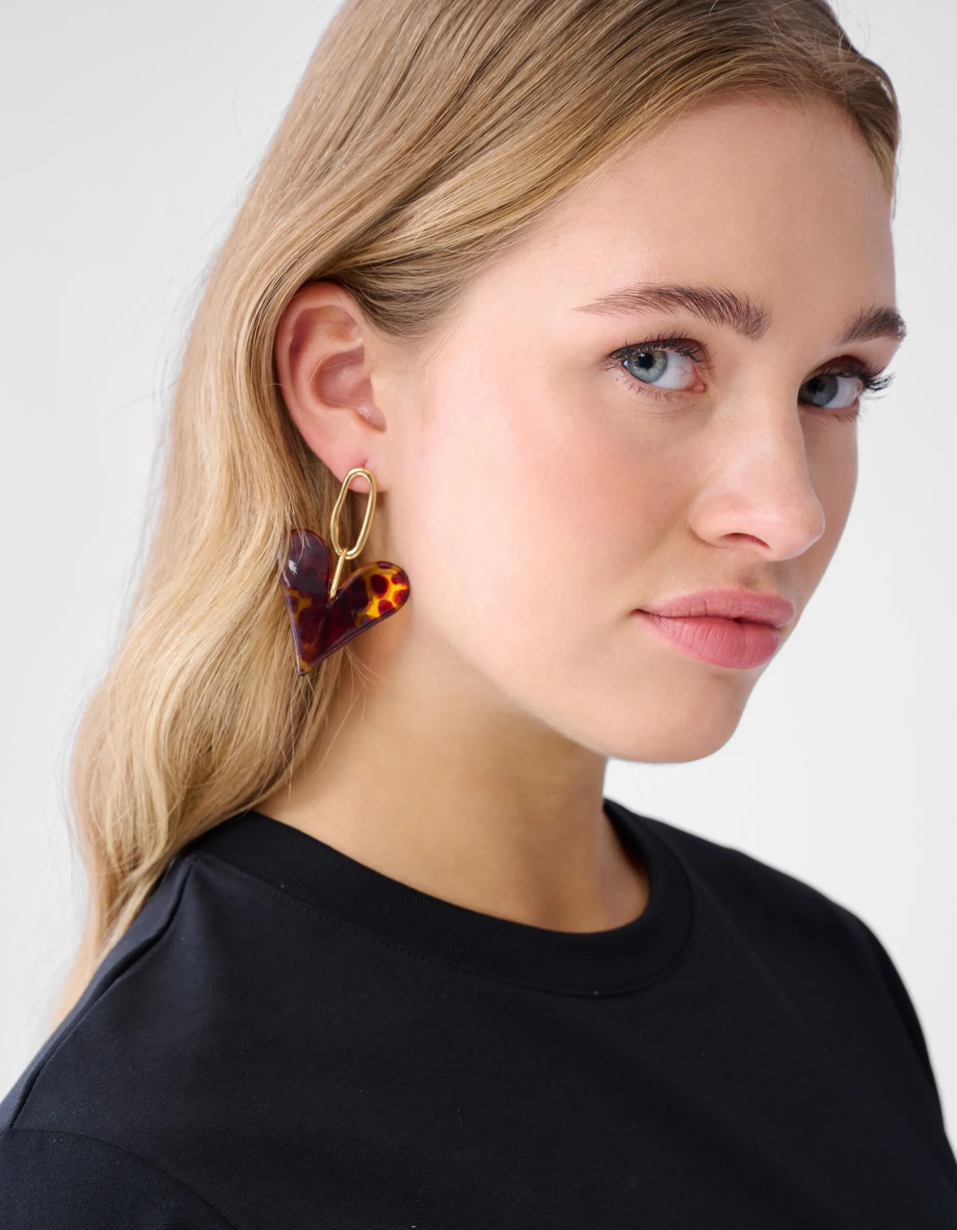 Leopard Heart Oorbellen Goud