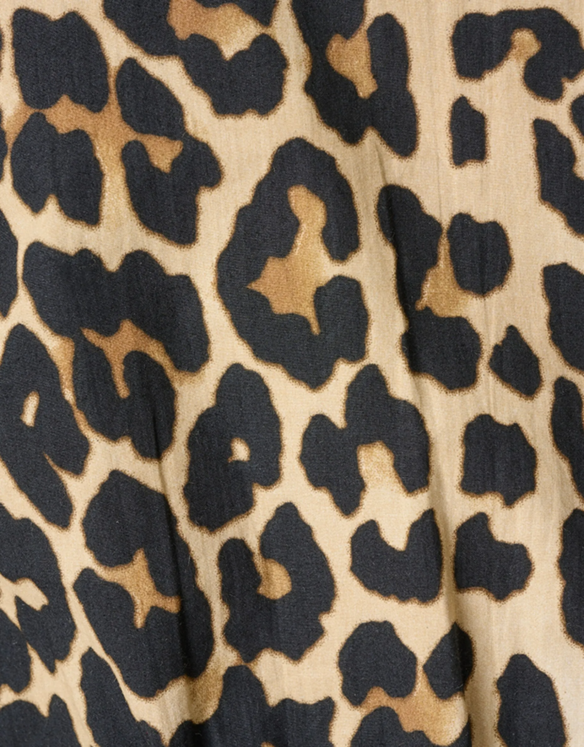 Leopard Poplin Cropped Top