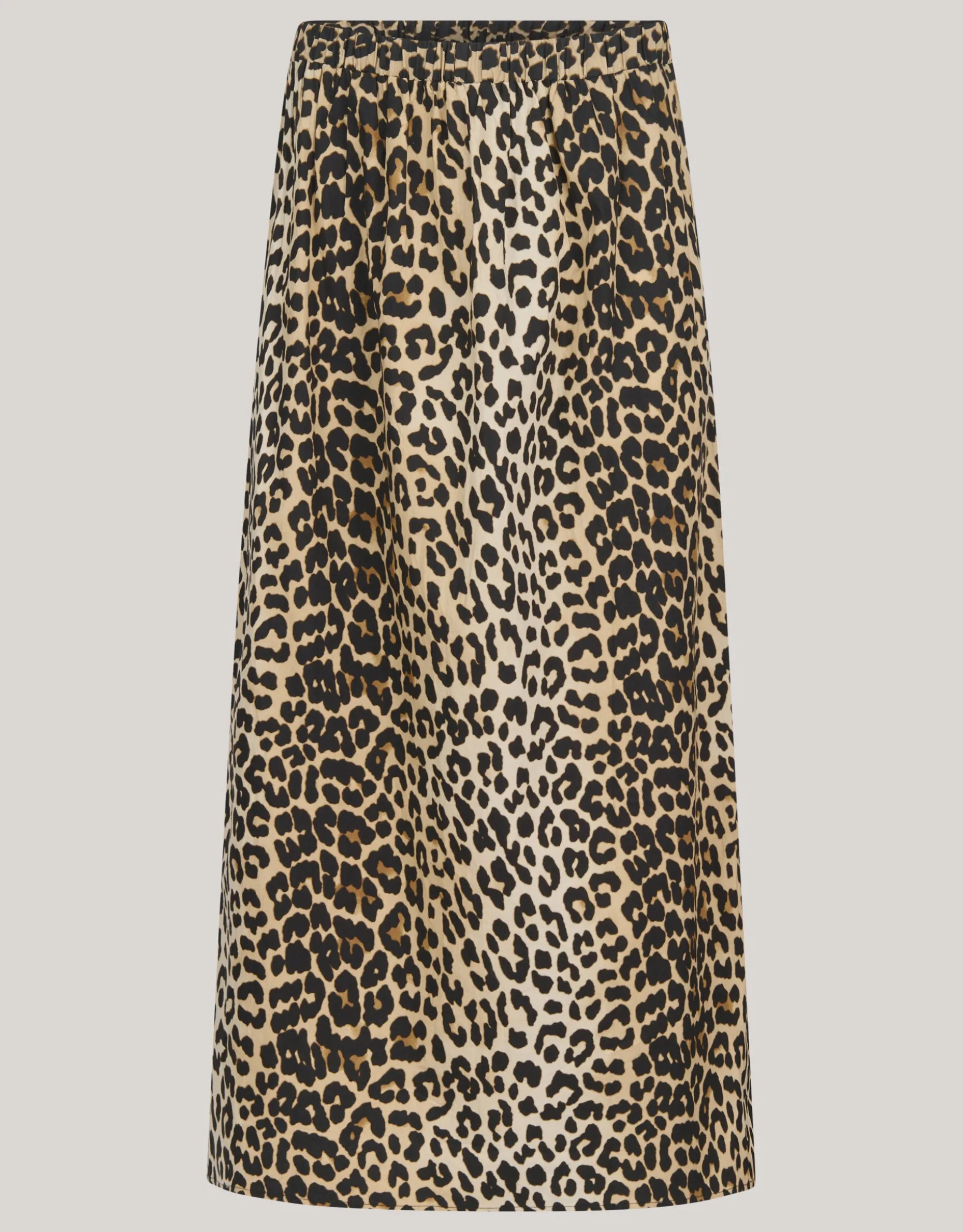 Leopard Poplin Maxi Rok
