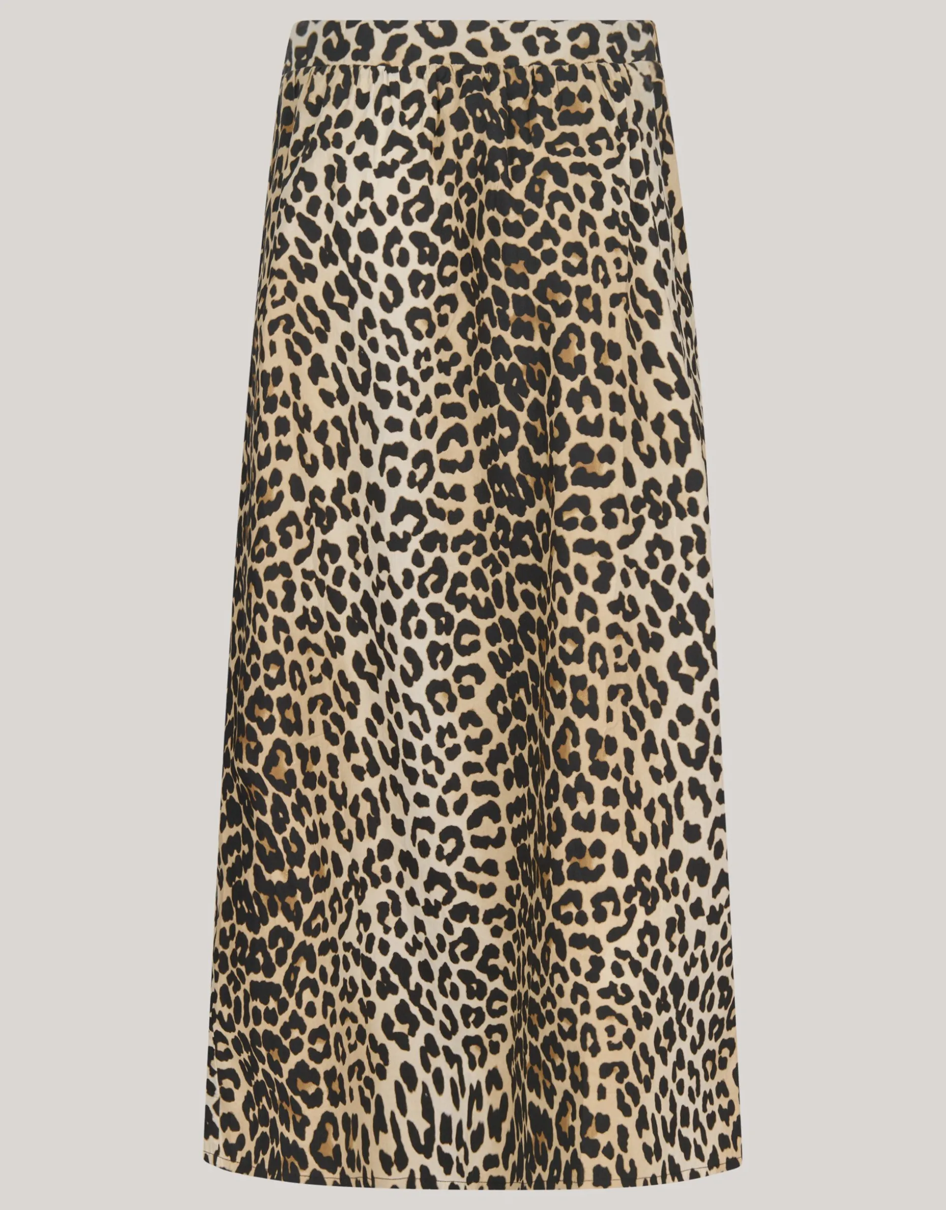 Leopard Poplin Maxi Rok