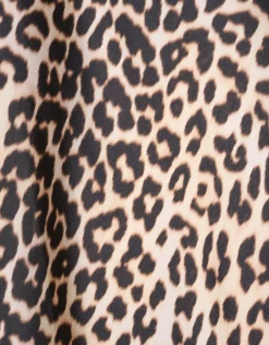 Leopard Satijnen Midi Rok