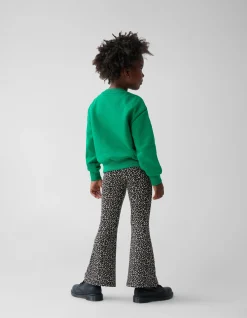 Leopard Split Flared Legging Bruin