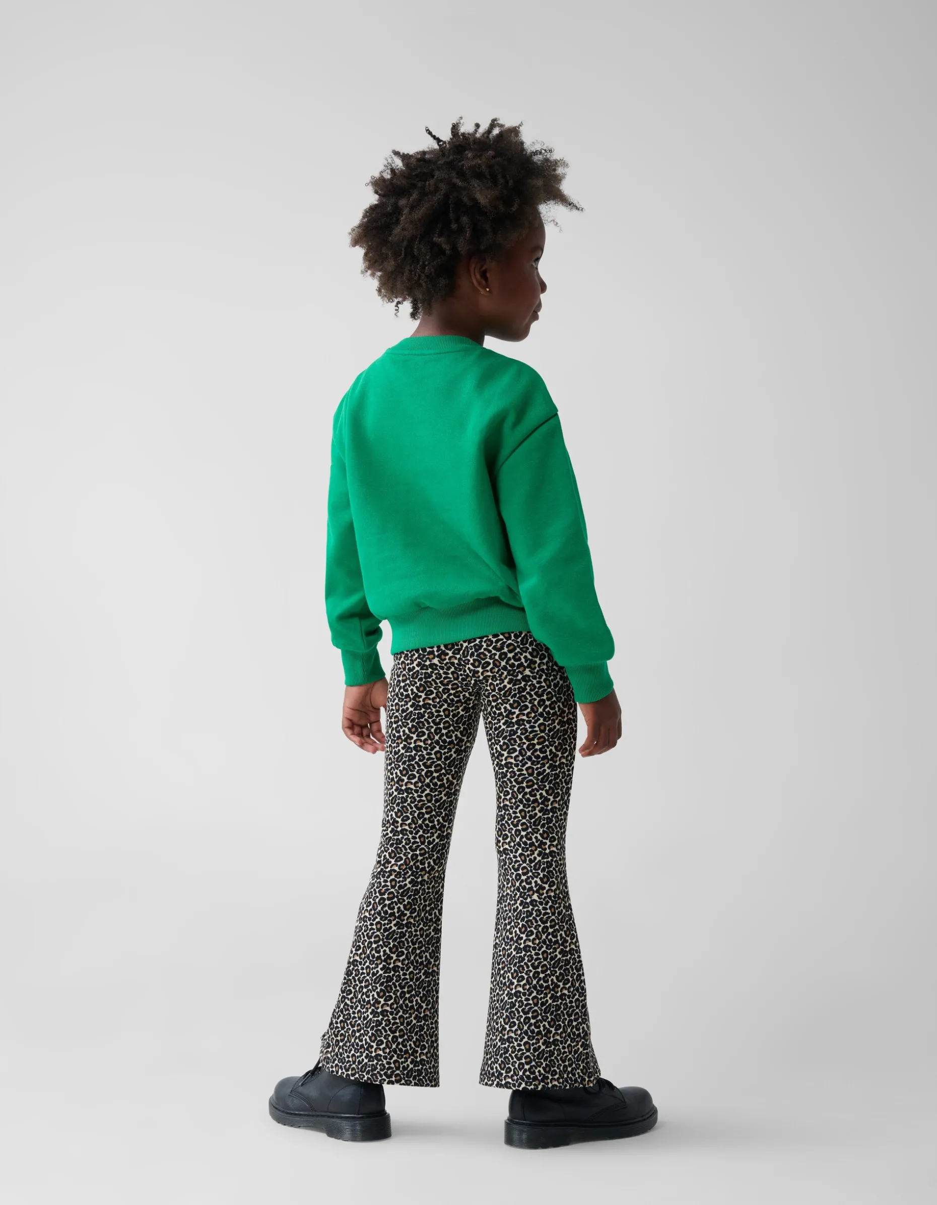 Leopard Split Flared Legging Bruin