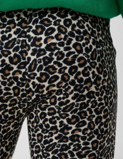 Leopard Split Flared Legging Bruin