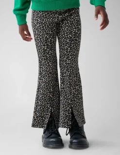 Leopard Split Flared Legging Bruin