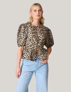 Leopard Strik Top