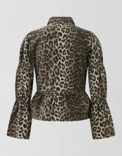 Leopard Strik Top Bruin