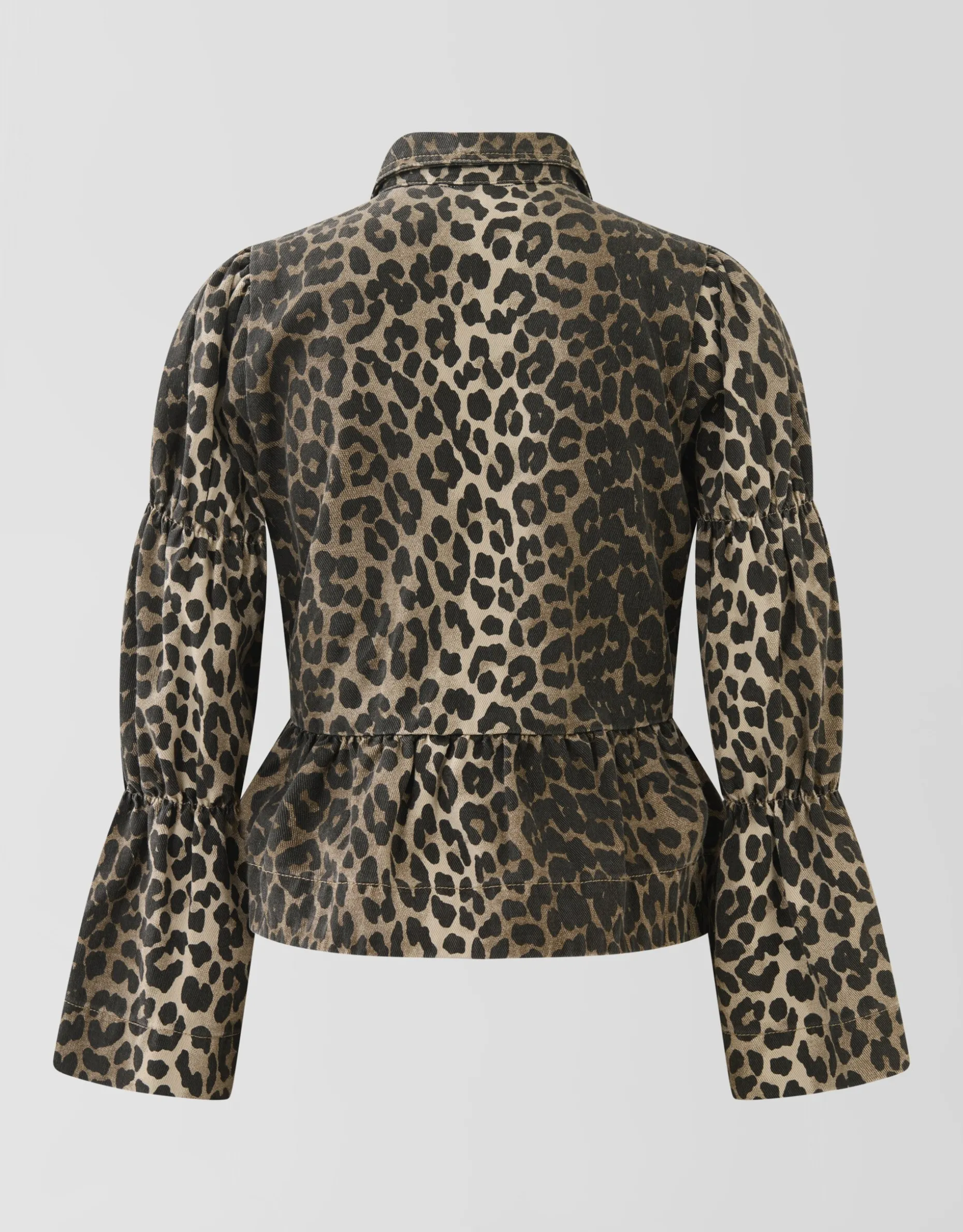 Leopard Strik Top Bruin