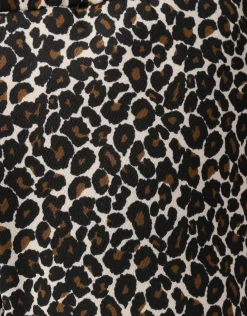 Leopard Wide Leg Broek Bruin