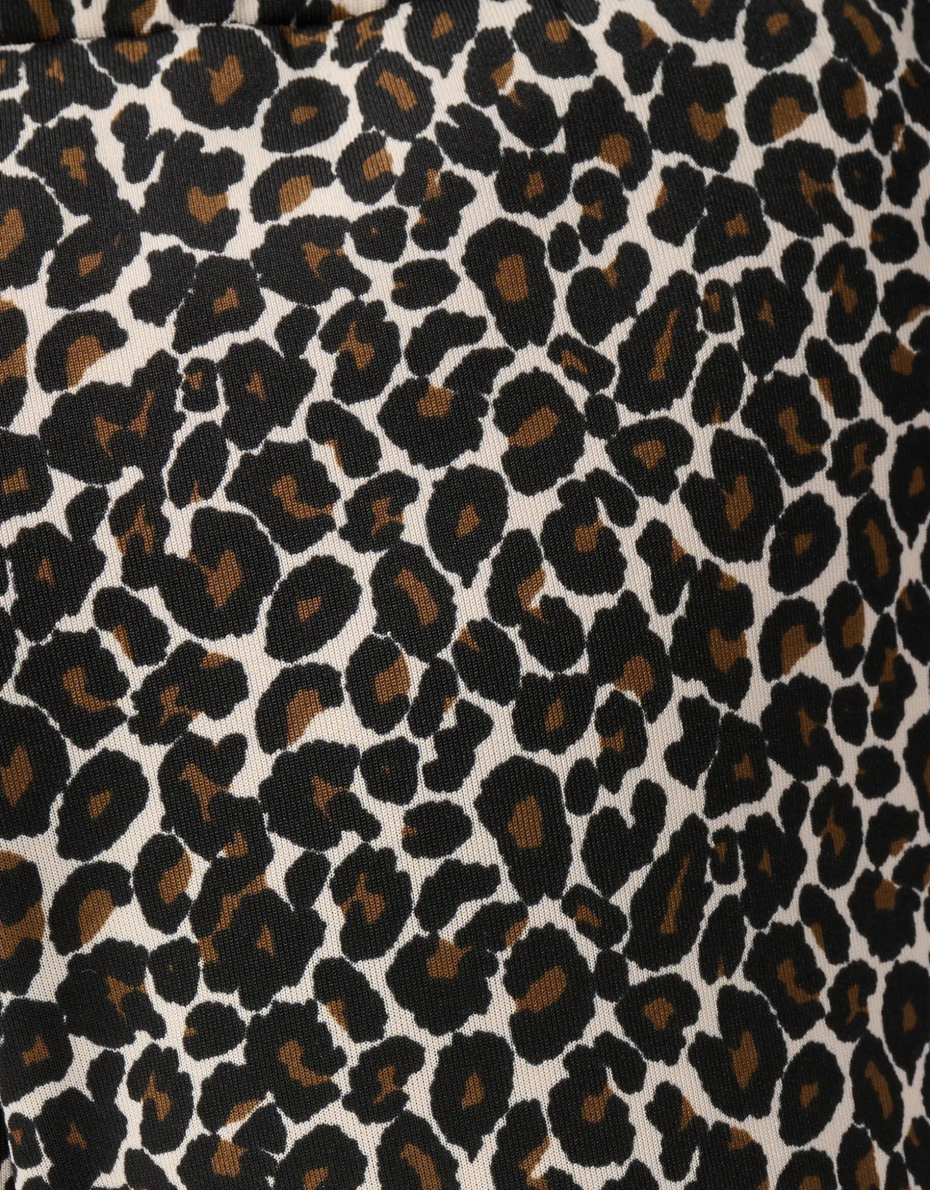 Leopard Wide Leg Broek Bruin