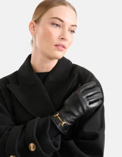 Leren Chain Handschoenen Zwart