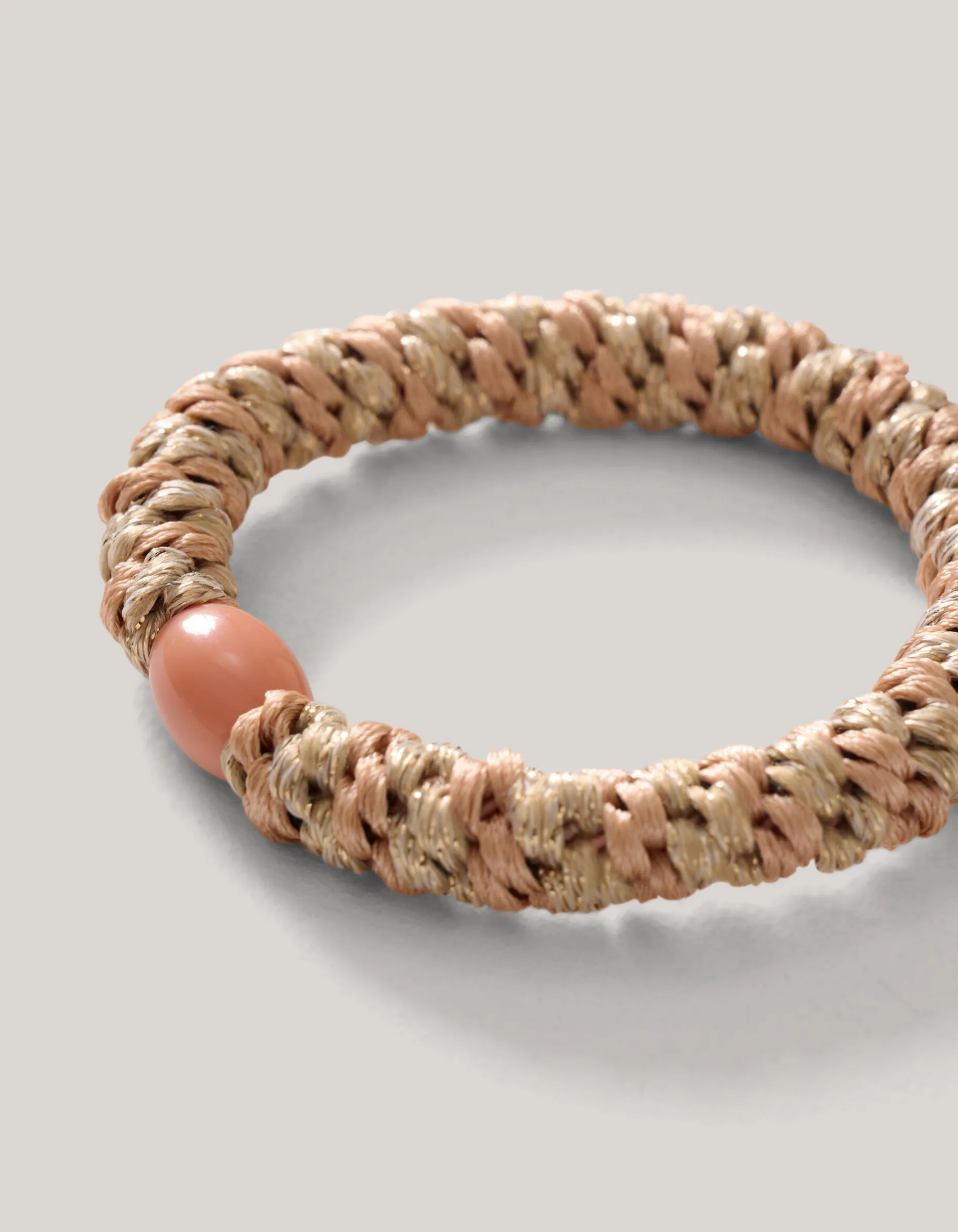 Lurex Haarelastiek Bruin