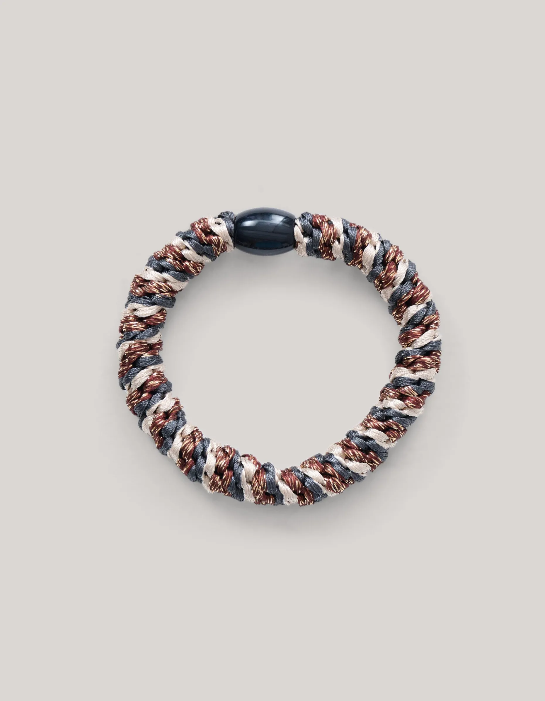 Lurex Haarelastiek Donkerbruin