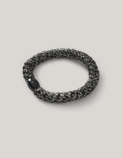 Lurex Haarelastiek Donkergrijs