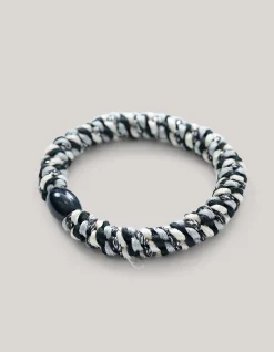 Lurex Haarelastiek Grijs Melange