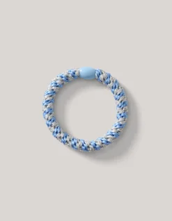 Lurex Haarelastiek Zilver/Blauw