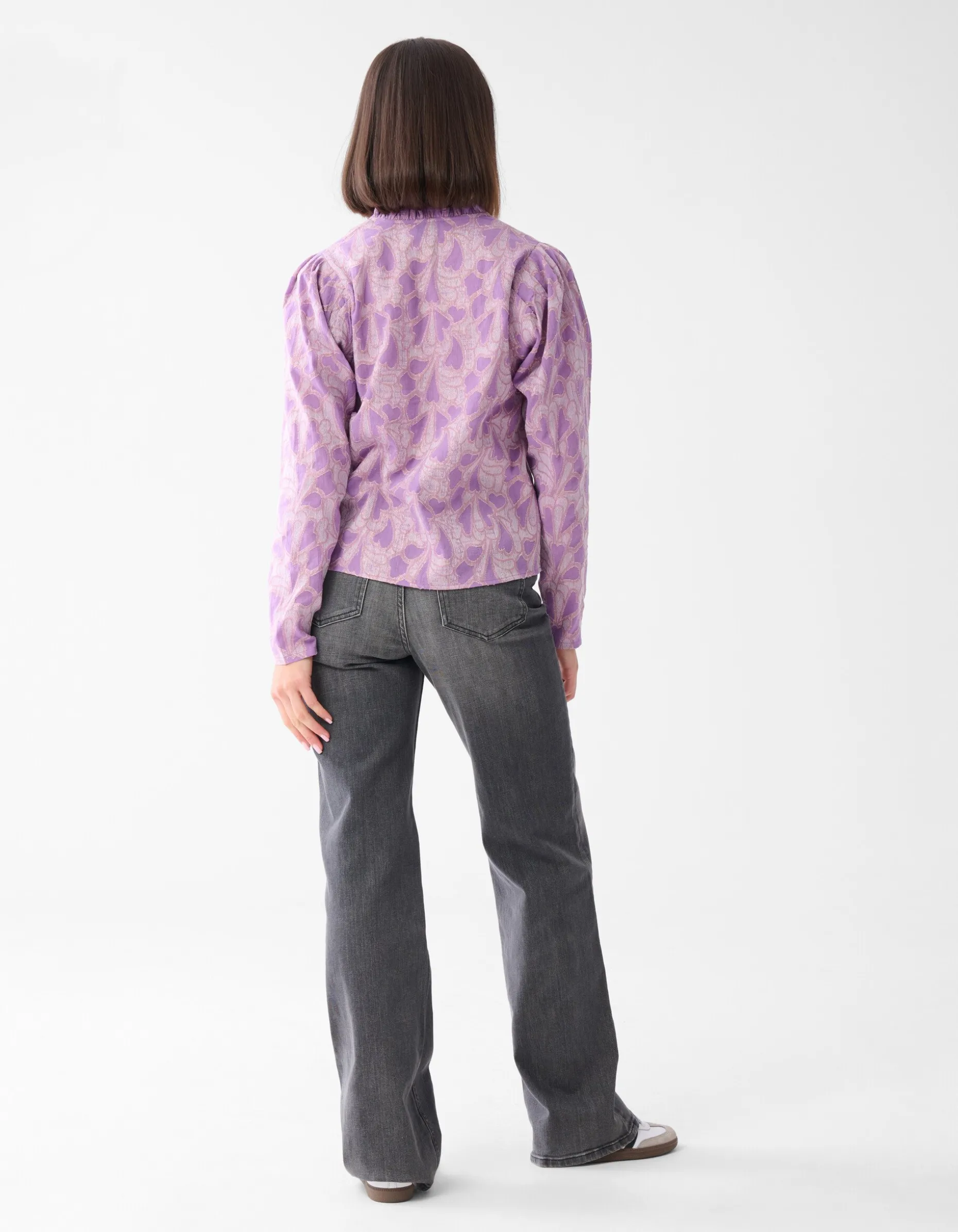 Lurex Heart Blouse Paars