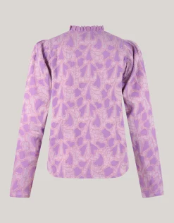 Lurex Heart Blouse Paars