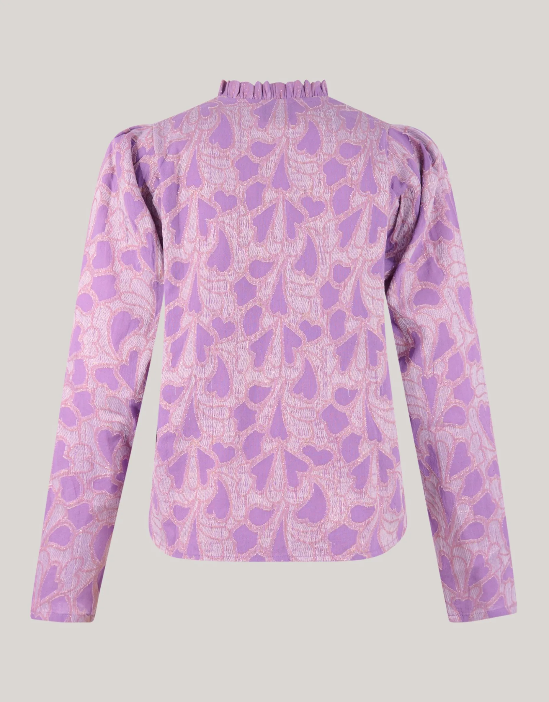 Lurex Heart Blouse Paars