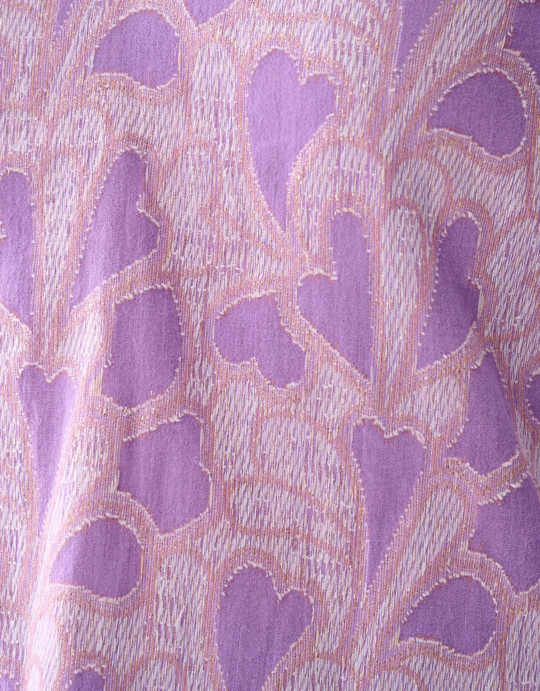 Lurex Heart Blouse Paars