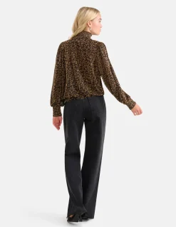 Lurex Longsleeve Top Goud