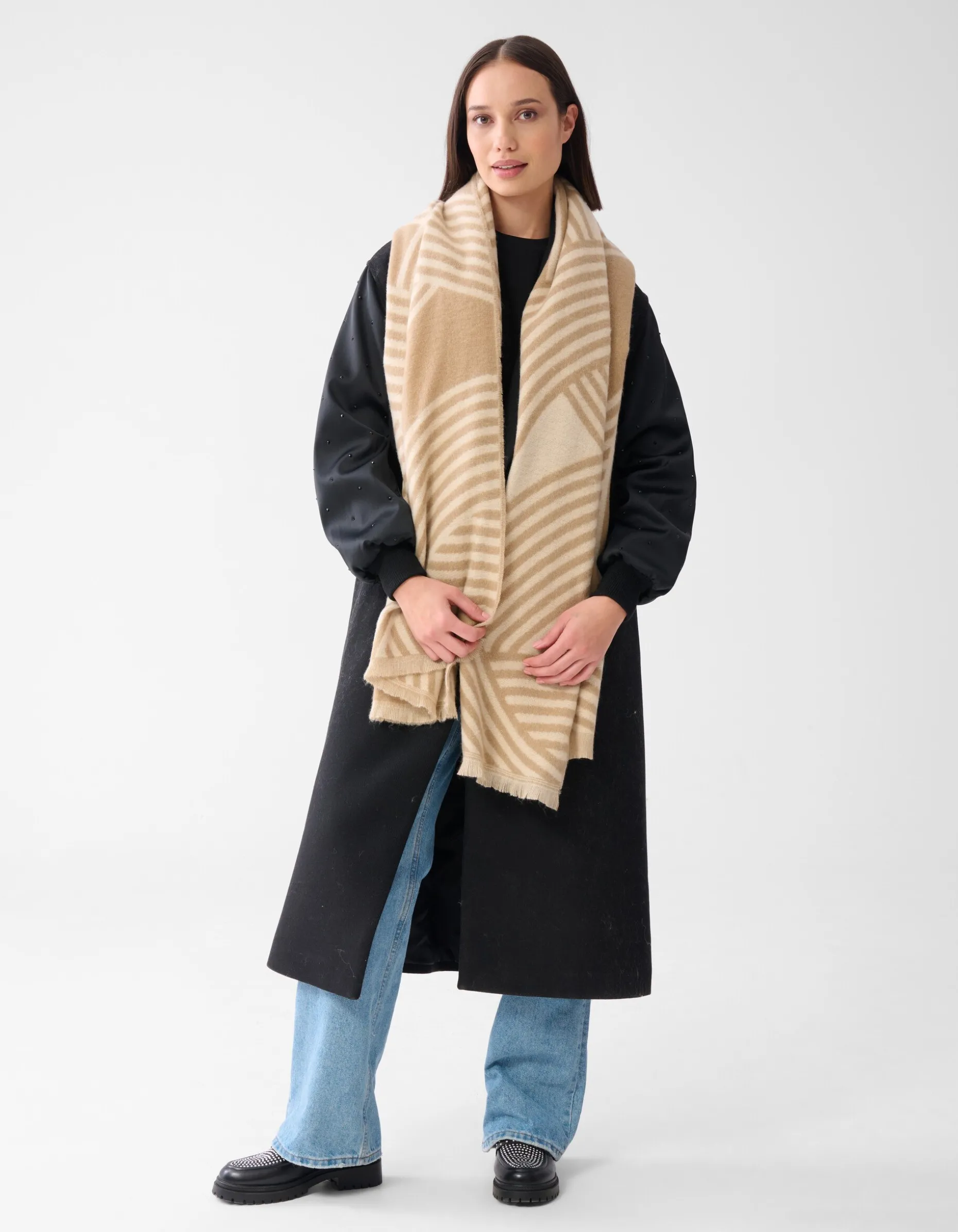 Lurex Sjaal Beige
