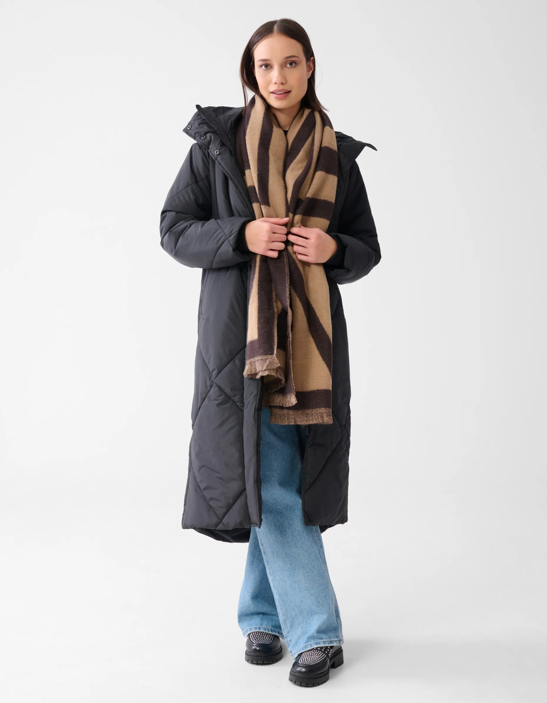 Lurex Sjaal Bruin