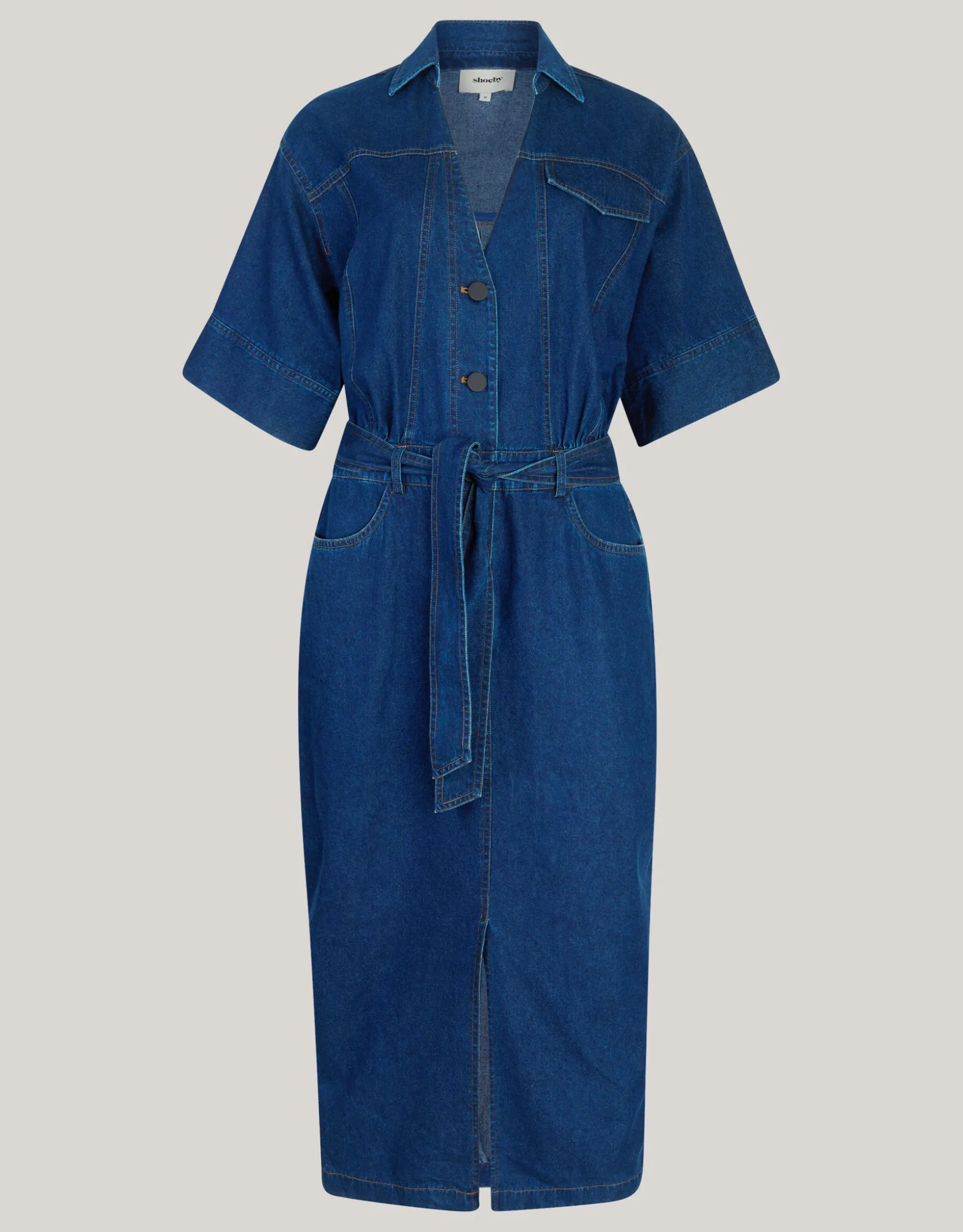 Maxi Denim Jurk Donkerblauw By Mieke