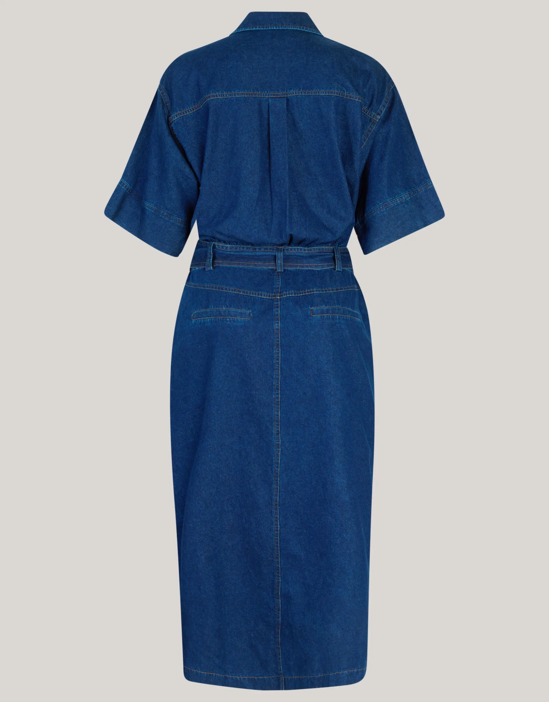 Maxi Denim Jurk Donkerblauw By Mieke