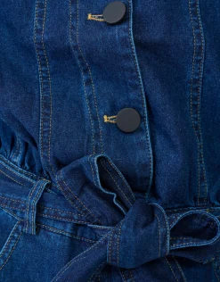 Maxi Denim Jurk Donkerblauw By Mieke