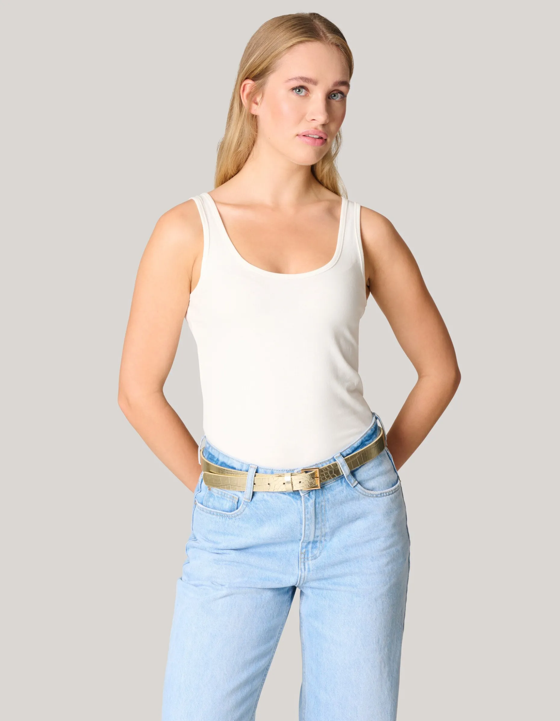 Metallic Croco Riem Goud