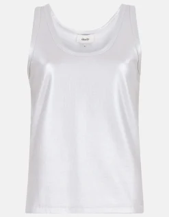 Metallic Rib Top Zilver