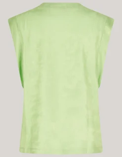 Metallic V-hals Top Groen