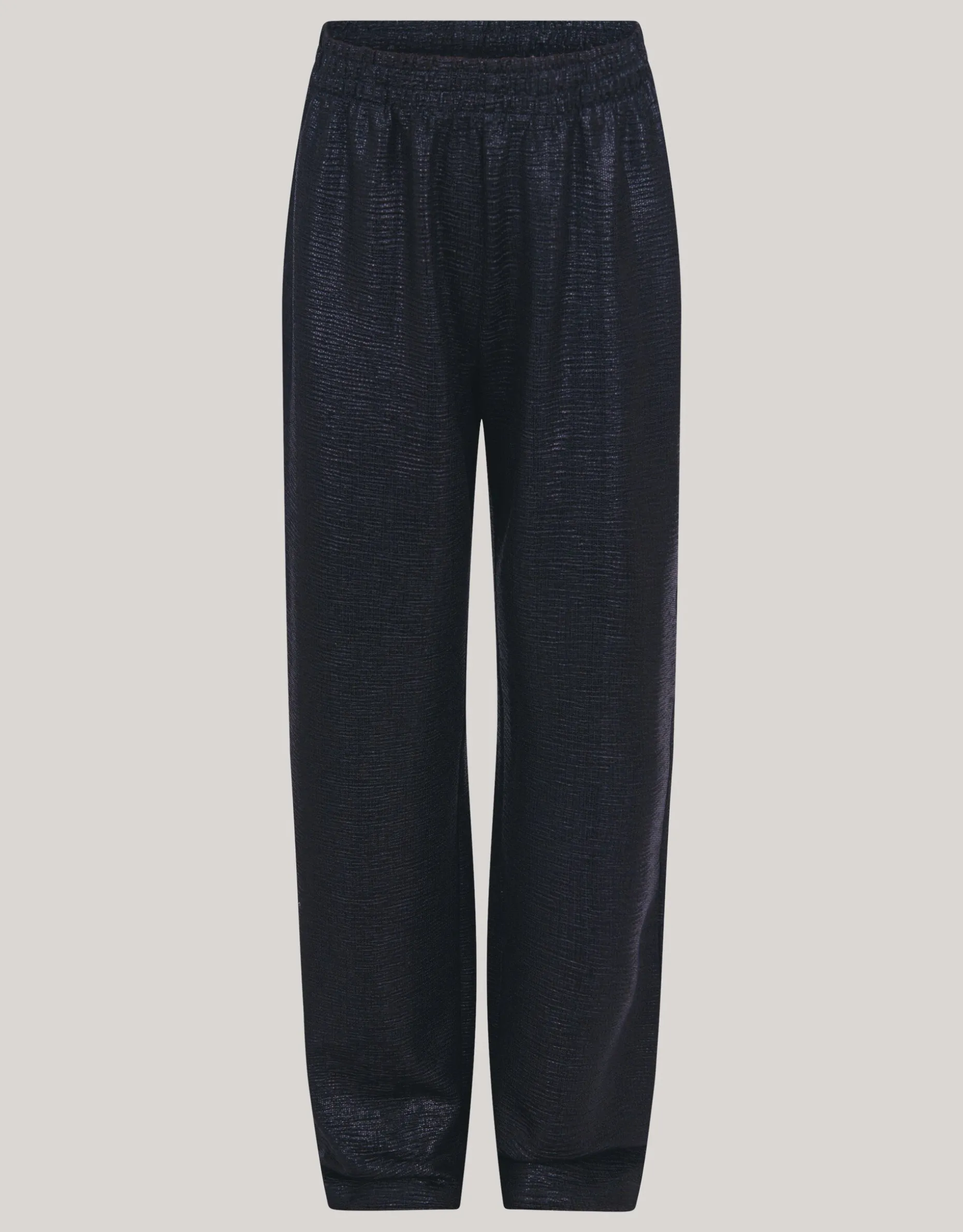 Metallic Wide Leg Broek Zwart