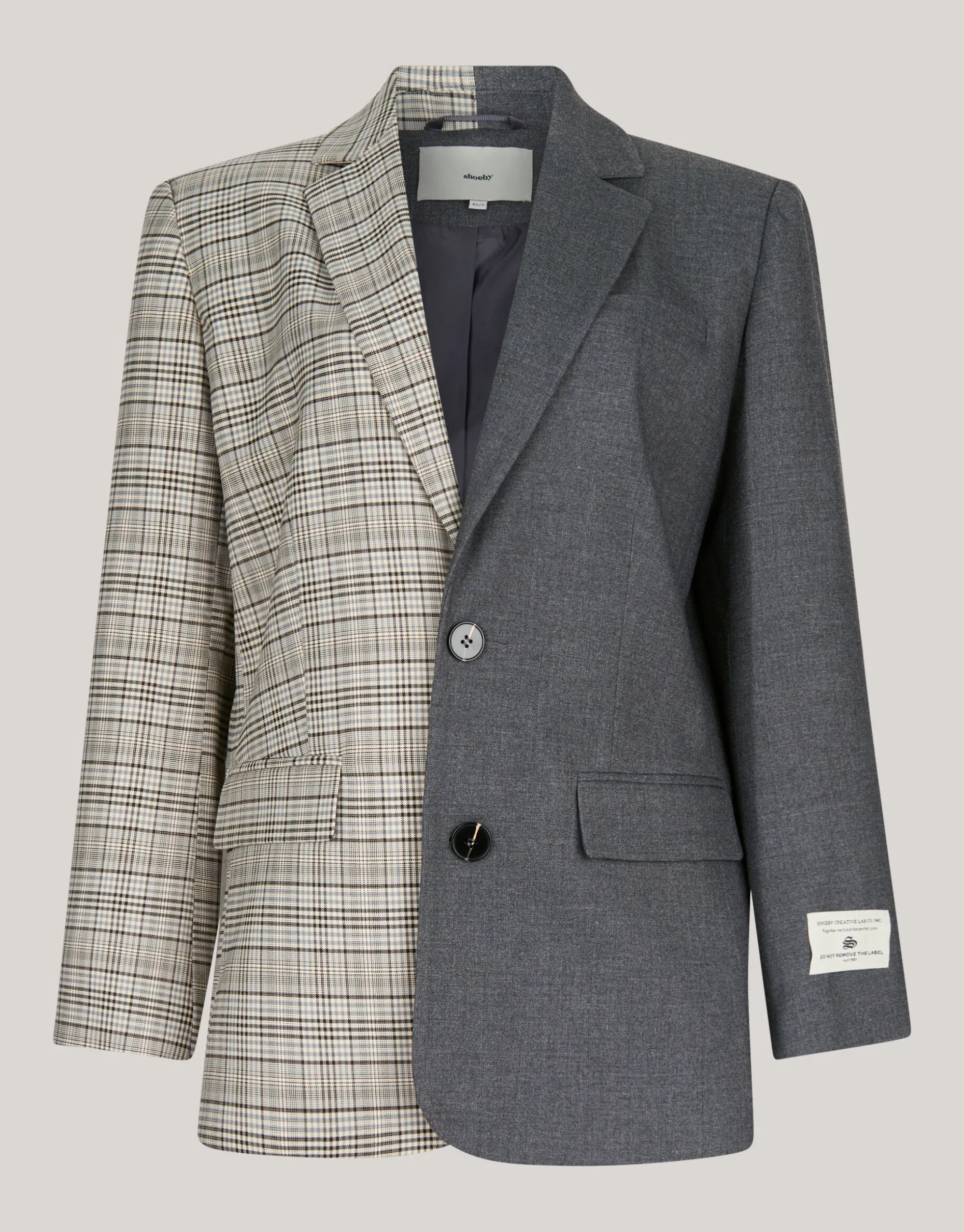 Mixed Blazer Grijs