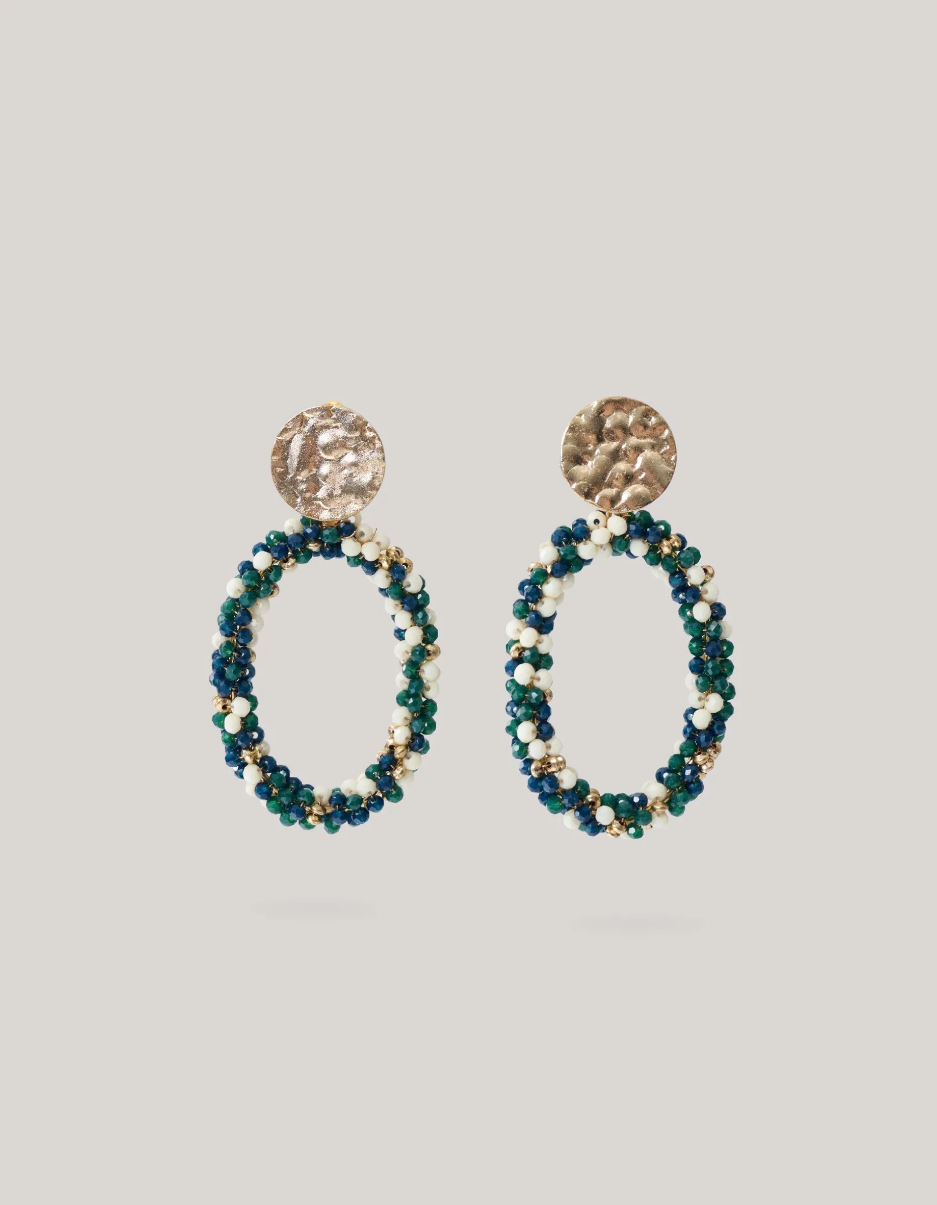 Multi Beaded Oorbellen Groen