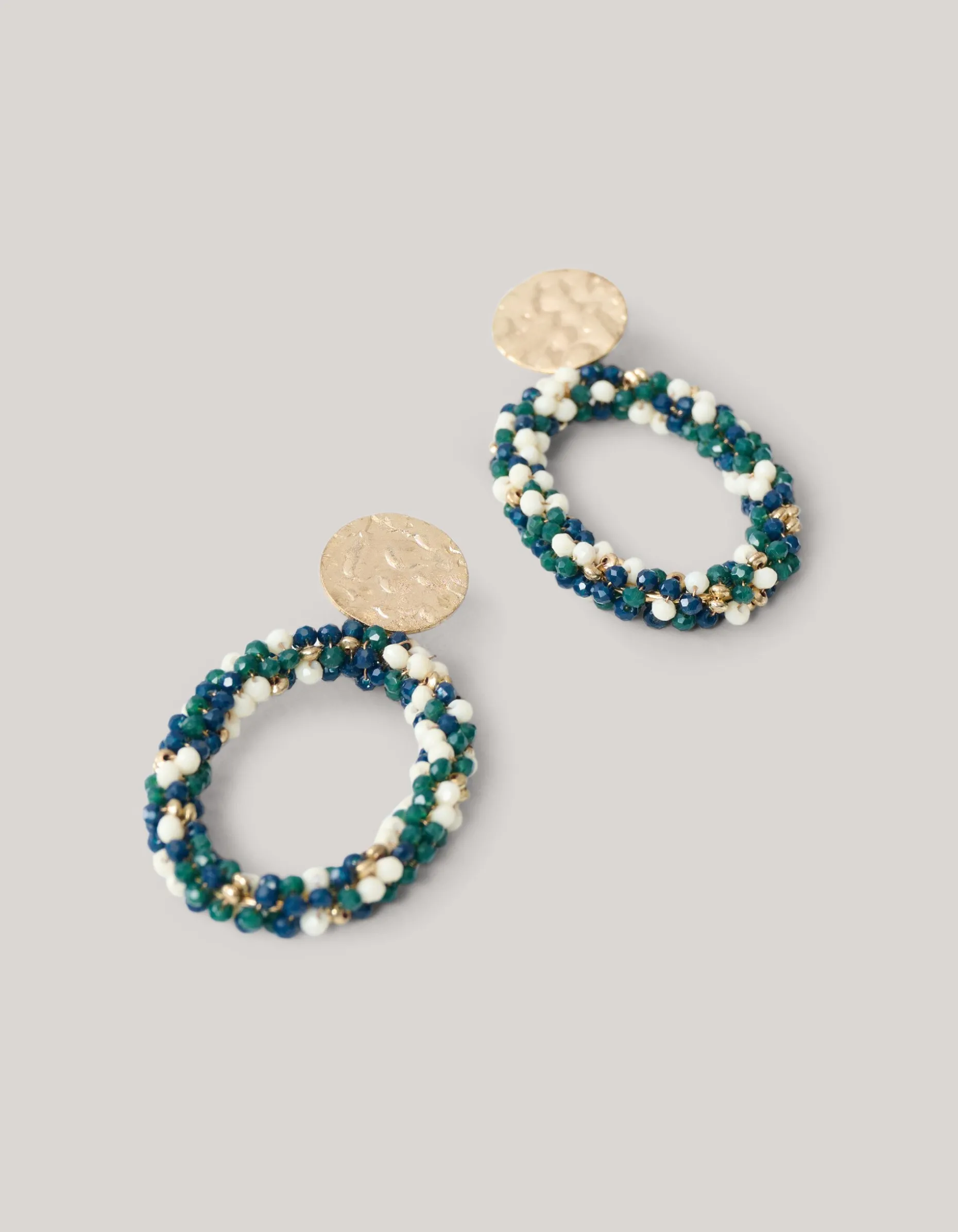 Multi Beaded Oorbellen Groen