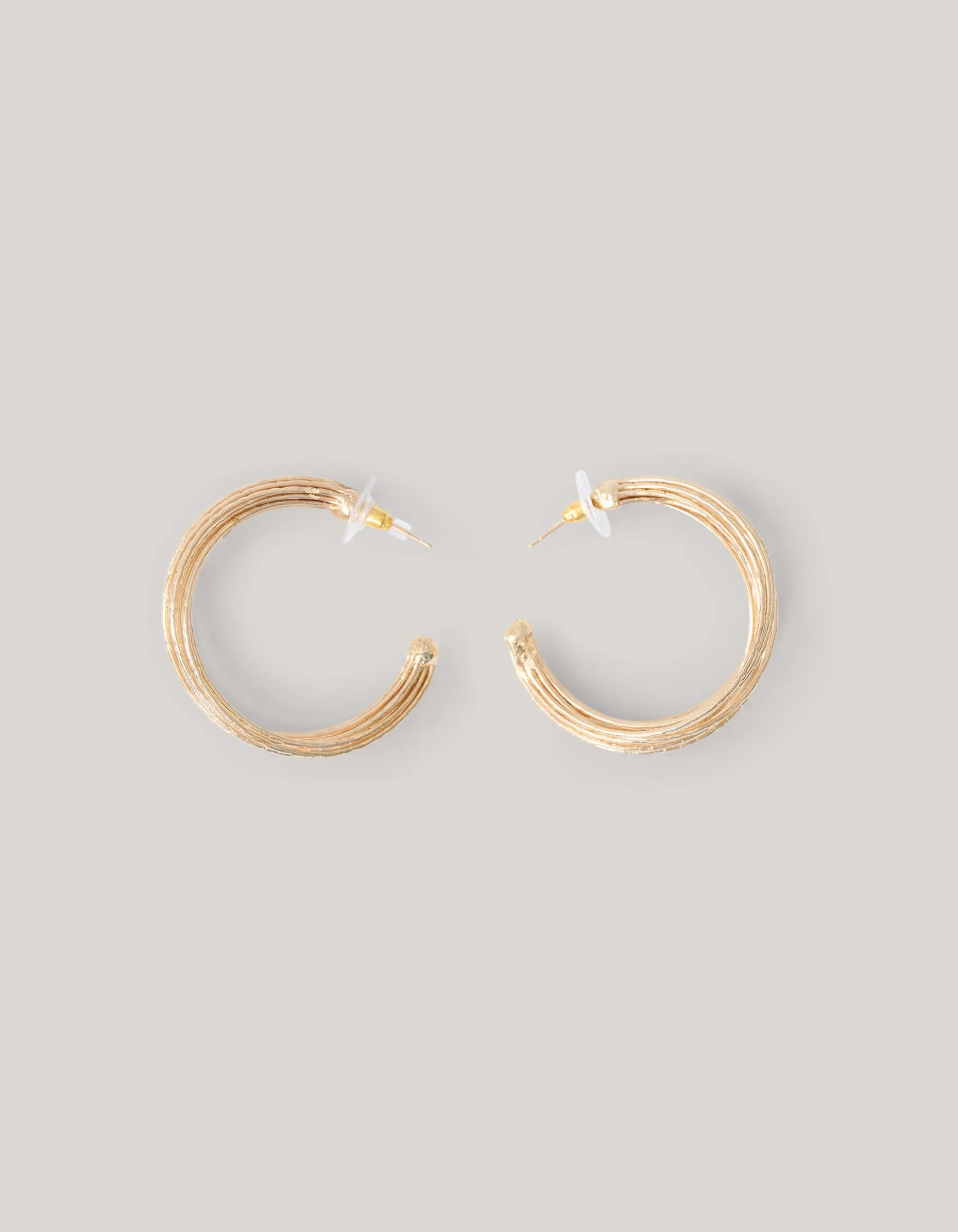 Multi Cord Hoop Oorbellen Goud