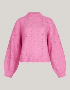 Open Trui Roze